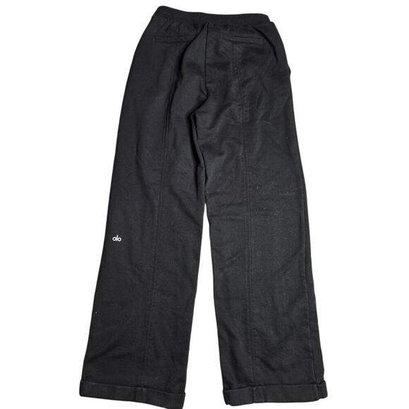 Alo Yoga Black High-waisted Drawstring Waist Straight Leg Pants Size: M - Picture 6 of 6